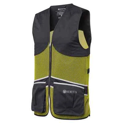 BERETTA Full Mesh Hunting Competition Shooting Vest Gray Yellow Size XL NWT - Image 1 of 3