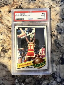 PSA 9 MINT BASKETBALL CARD 1979 Dan Roundfield Atlanta Hawks LOW Population - Picture 1 of 2