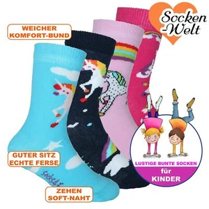 Farbenfrohe Kindersocken EINHORN mit viel Baumwolle - Bild 1 von 1