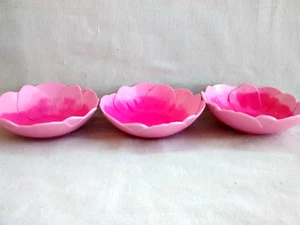 Cynthia Rowley Pink Lotus Melamine Small Bowls Set Of 3 - Picture 1 of 5