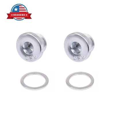 排水塞 2 件套适用于保时捷 911 718 Boxster Cayman Cayenne 全新 — 第 1/4 张图片