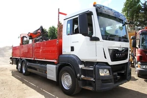 2016 MAN TGS 6X2 DROP SIDE WITH PALFINGER CRANE ATLAS HIAB BRICK GRAB DAF VOLVO - Picture 1 of 9