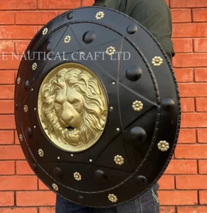 Loin Shield | Medieval Loin Face Shield | Black loin shield | Medieval Round Met - Picture 1 of 6