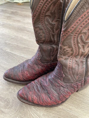 RARO! Bota vaquera vaquera vintage de cuero para hombre - talla 9 - El vaquero Fonseca  Foto 1 de 4