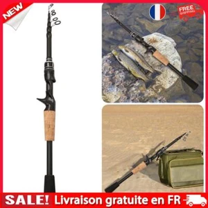 fr Canne à pêche télescopique Baitcasting pour truite carpe (poignée de pistolet - Photo 1/10