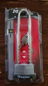 MASTER LOCK 517D PADLOCK ADJUSTABLE SHACKLE RECTANGULAR 2-3/4" TO 5-3/8" P43059 - Picture 1 of 2