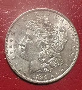 1890 P MORGAN DOLLARO D'ARGENTO Unc MS 90% MONETE DA $1 US - Foto 1 di 3
