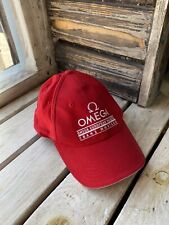 OMEGA Baseball Hat Red/White Embroidered Adjustable Cap Automatic Watches