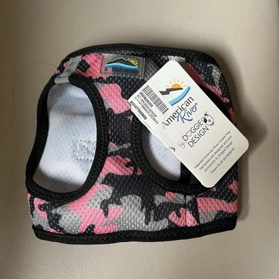 Nuevo Arnés Ultra Libre de Choke para Perros Pequeños Rosa Camuflaje American River Foto 1 de 4