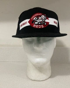 NEW ERA MLB Cincinnati Reds COOPERSTOWN COLLECTION snap-back wool hat black - Picture 1 of 20