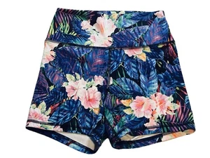 FLEO Shorts Size Small Nalani Tropical - CrossFit Gym 4” inseam Multicolored - Picture 1 of 8