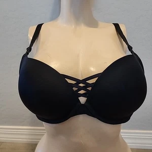 Torrid Bra 42B Black Underwire Padded Push Up - Imagen 1 de 4