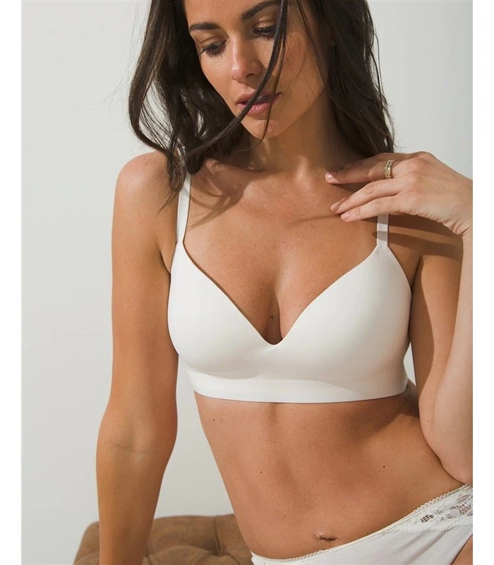 Sujetador inalámbrico Soma 36B Enbliss Deep V marfil 123977 nuevo con etiquetas Foto 1 de 1