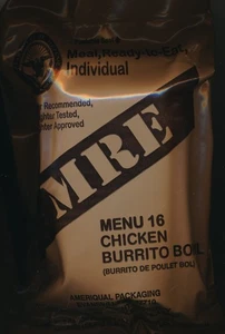 PORT OFFERT Rare Ration combat USA MRE MENU 16 BURRITO POULET Emb. 2024 - Picture 1 of 1