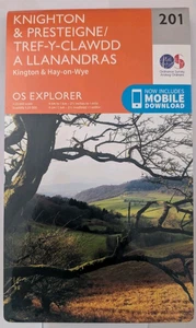 OS Explorer 201, Knighton & Presteigne map (2015) + Download code - Picture 1 of 4