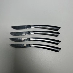 Set of 4 - Eldan ELD2 Black Stainless Steel Japan Steak Knives - Picture 1 of 10