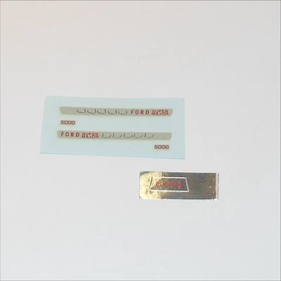 Corgi Toys   67 72 74 Ford 5000 Tractor Chrome Stickers Set - Image 1 of 3