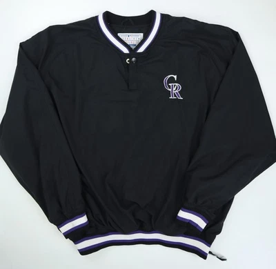 Jaqueta moletom vintage Colorado Rockies Starter Bomber pulôver tamanho 2XL MLB - Imagem 1 de 4