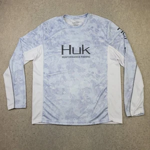 HUK Performance Angelshirt Herren Large blau langarm Rundhals leicht - Bild 1 von 9