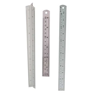 Maßstab Lineal & Set Stahl Aluminium Dreieckslineal metrisch/imperial 6" & 12" - Bild 1 von 9