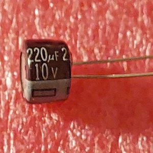 5pcs 220uF 10V 85°C KS Electrolytic Capacitors Mitsubishi - Imagen 1 de 4