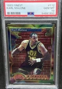 1993-94 Topps Finest Karl Malone PSA 10 #112 - Jazz - Picture 1 of 2