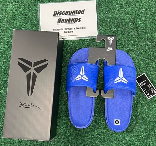 Sandali Nike Kobe Off Court Slides Dodgers blu da uomo taglia 11 IF2870 400 nuovi con etichette