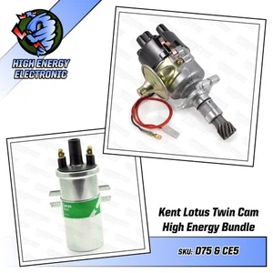 Lotus Twin Cam Electronic Distributor High Energy Coil Kent Block 1962 to 1975 - Picture 1 of 10