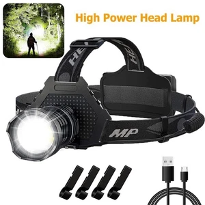 P70 Rechargeable LED Headlamp 100000 Lumen, Super Bright Head Lamp Flashlight - Picture 1 of 9