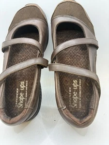 Zapatos moldeadores Mary Jane de cuero marrón 8,5 Skechers para mujer - Imagen 1 de 10