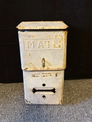 Vintage Rustic Metal Wall Mount Mailbox Gray - Image 1 of 4