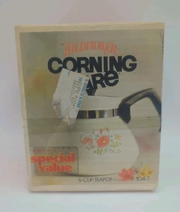 Corning Ware Wildflowers 6 Cups Coffee Tea Pot P-104 - NEW - Picture 1 of 6