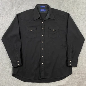 VTG Pendleton Canyon High Grade Western Wear Shirt Mens 2XL Long Wool Pearl Snap - Picture 1 of 10