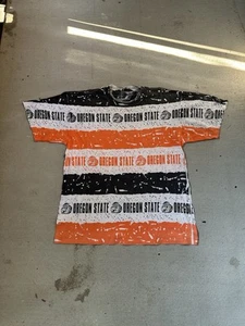 Vintage 1990s Oregon State University Beavers AOP Shirt Jostens Men’s XL - Picture 1 of 4