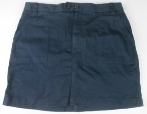LANDS END Navy School Uniform 2-button Stretch Skort Girls 14 NEW - Picture 1 of 5