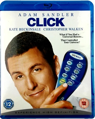 Click (Blu-ray [B] 2007, 1-Disc) Adam Sandler.   "MAGICAL REMOTE TO BYPASS LIFE" - Image 1 of 4