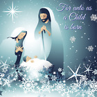 For Unto Us A Child is Born Krippe Weihnachtsschild oder Türhänger