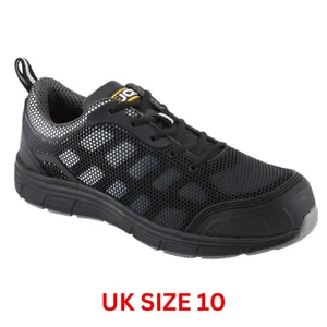 JCB Herren Leicht Stahlkappe Sicherheit Arbeitsstiefel Schwarz Turnschuhe Schuhgröße 8-11 - Bild 1 von 9
