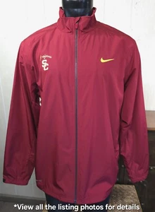 NCAA USC Trojans Team Issued Full Zip Storm Fit NIKE Track Jacket Sz L - Picture 1 of 14