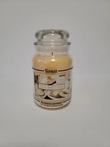 Yankee Candle Retired Black Band "MILK & COOKIES" Large 22 oz.~ WHITE LABEL~RARE - Picture 1 of 5