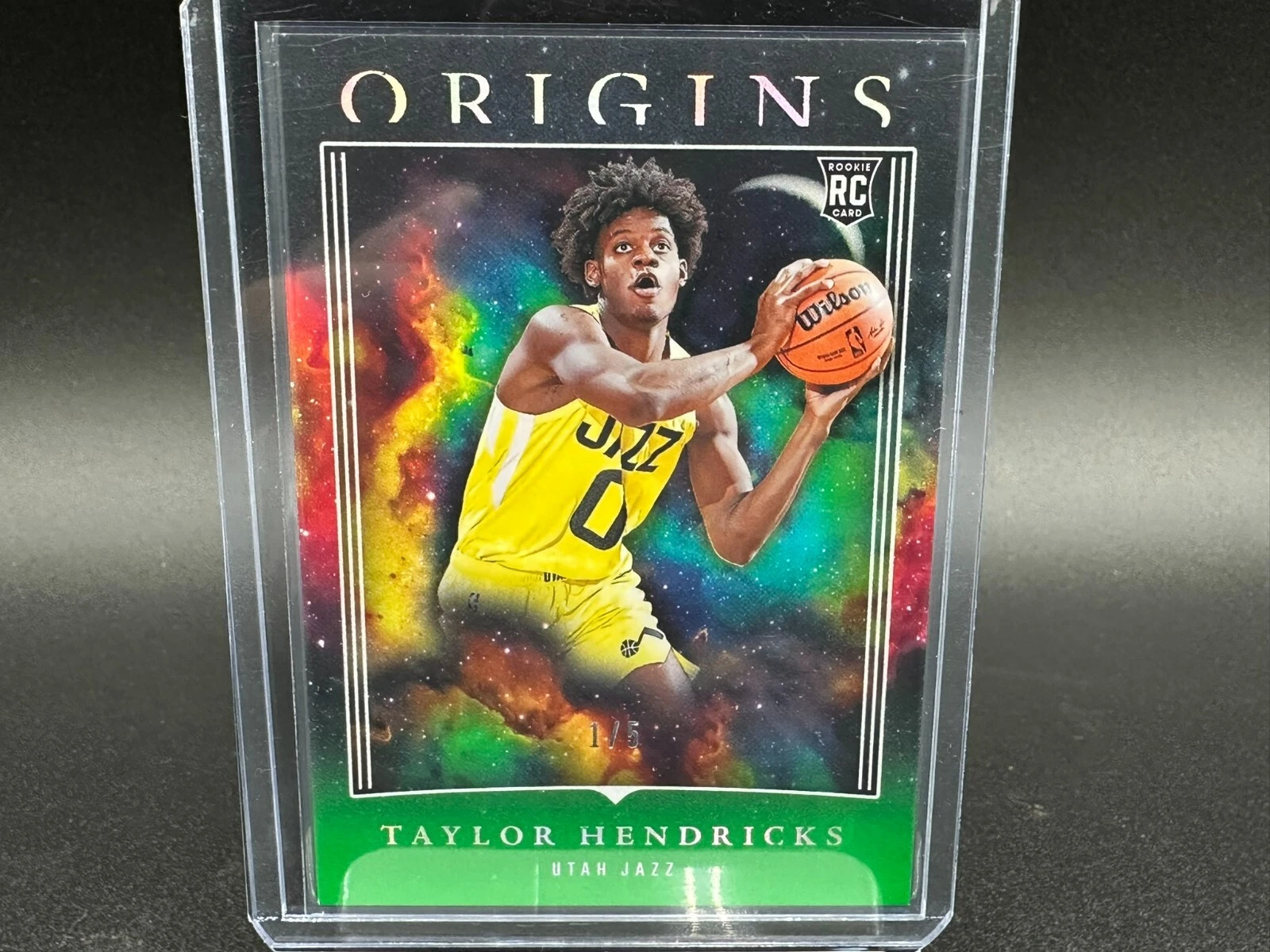 Taylor Hendricks - 2023-24 Panini Origins - Green #'d 1/5 RC Rookie - Utah Jazz