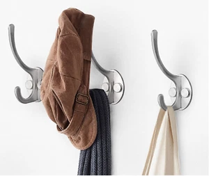 Edelstahl Haken Mantel Kleidung Tür Halter Einzel Haken Wand Aufhänger Mit Fixin - Bild 1 von 3