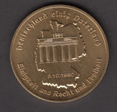BRD, 1990 Medaille zur Wiedervereinigung, (23738) - Bild 1 von 2