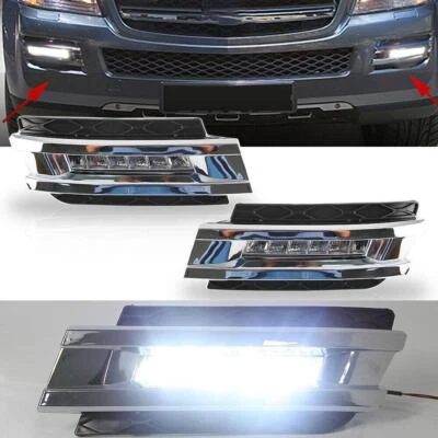 2x White DRL LED Daytime Running Light Drive For Mercedes Benz GL320 GL450 GL550 - Imagem 1 de 4