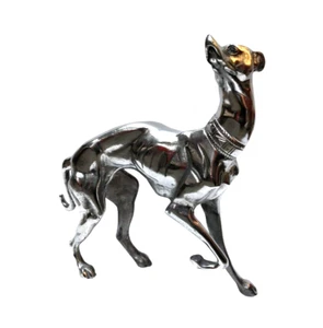 Large Metal Greyhound Dog Statue Figurine 15 inches Sculpture whipped dog - Picture 1 of 7