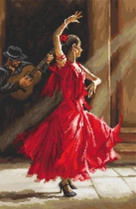Hágalo usted mismo Kit de Bordado Punto de Cruz Letistitch Bailarina Flamenca Costura Aguja - Imagen 1 de 21