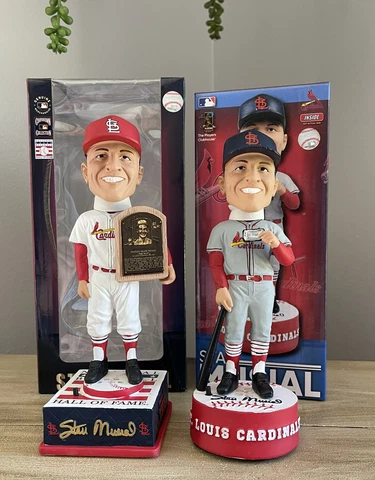 STAN MUSIAL St. Louis Cardinals Legend MLB HOF “Audio Box” Bobblehead Set NIB! Cover