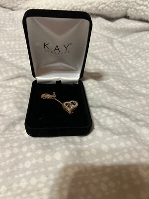 Kay Jewelers Floating Diamond Heart Necklace - Image 1 of 4