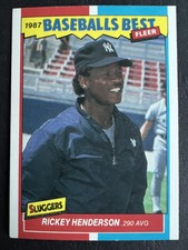 FLEER  1987 Baseballs Best MLB Card RICKEY HENDERSON Near Mint!!! ⚾️⚾️⚾️