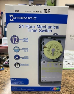 Intermatic T103r Timer elettromeccanico, 24 ore, 40 A,3R - Foto 1 di 2